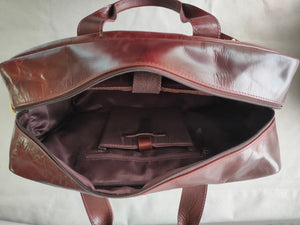 Denver laptop bag burnish dark cognac
