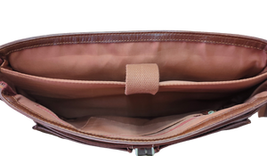 Duke  east west cross body  burnish dark cognac