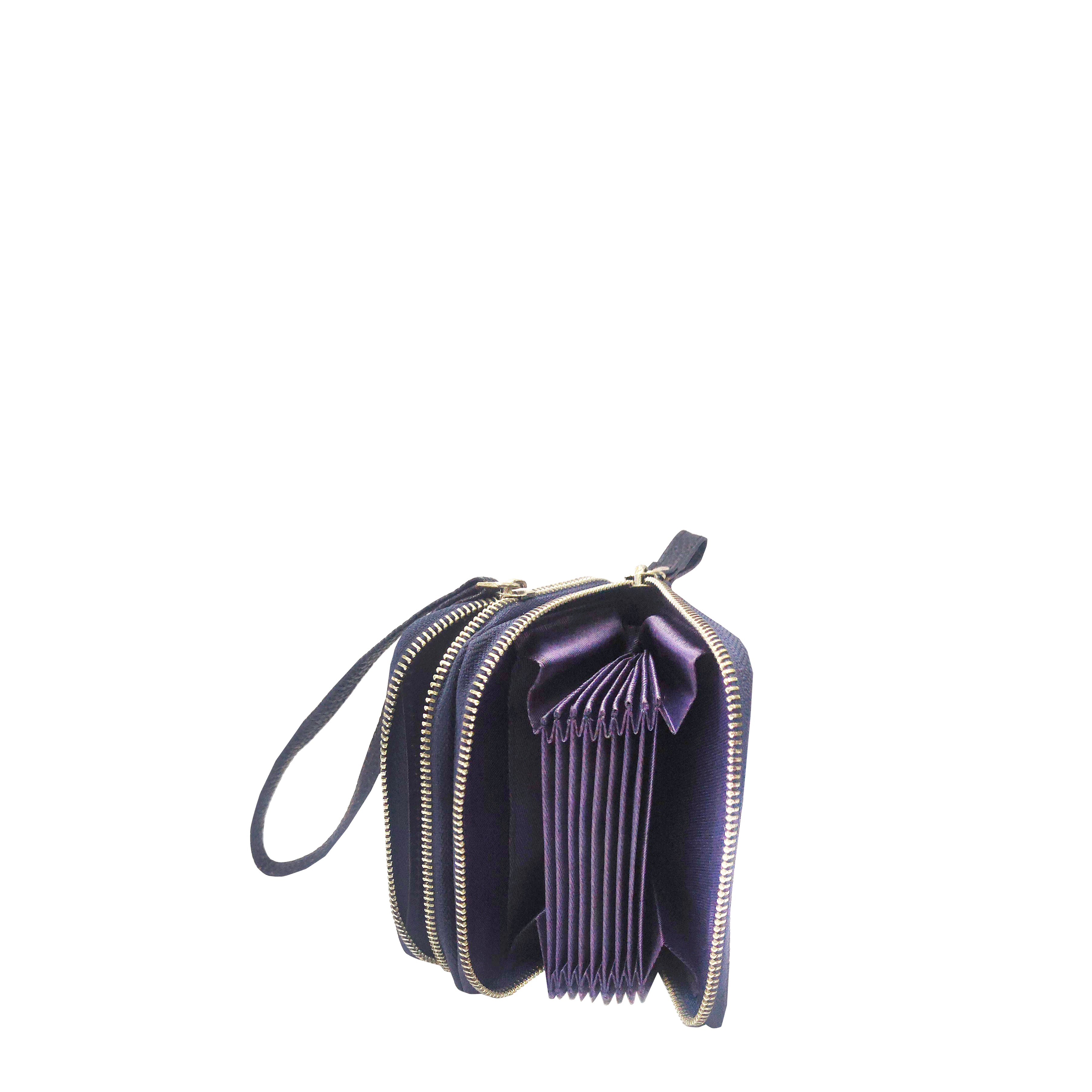 ZIP AROUND WALLET PEBBLE PURPLE